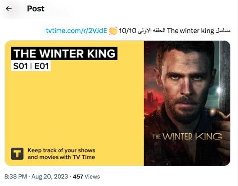 مسلسل The Winter King - ردود الأفعال